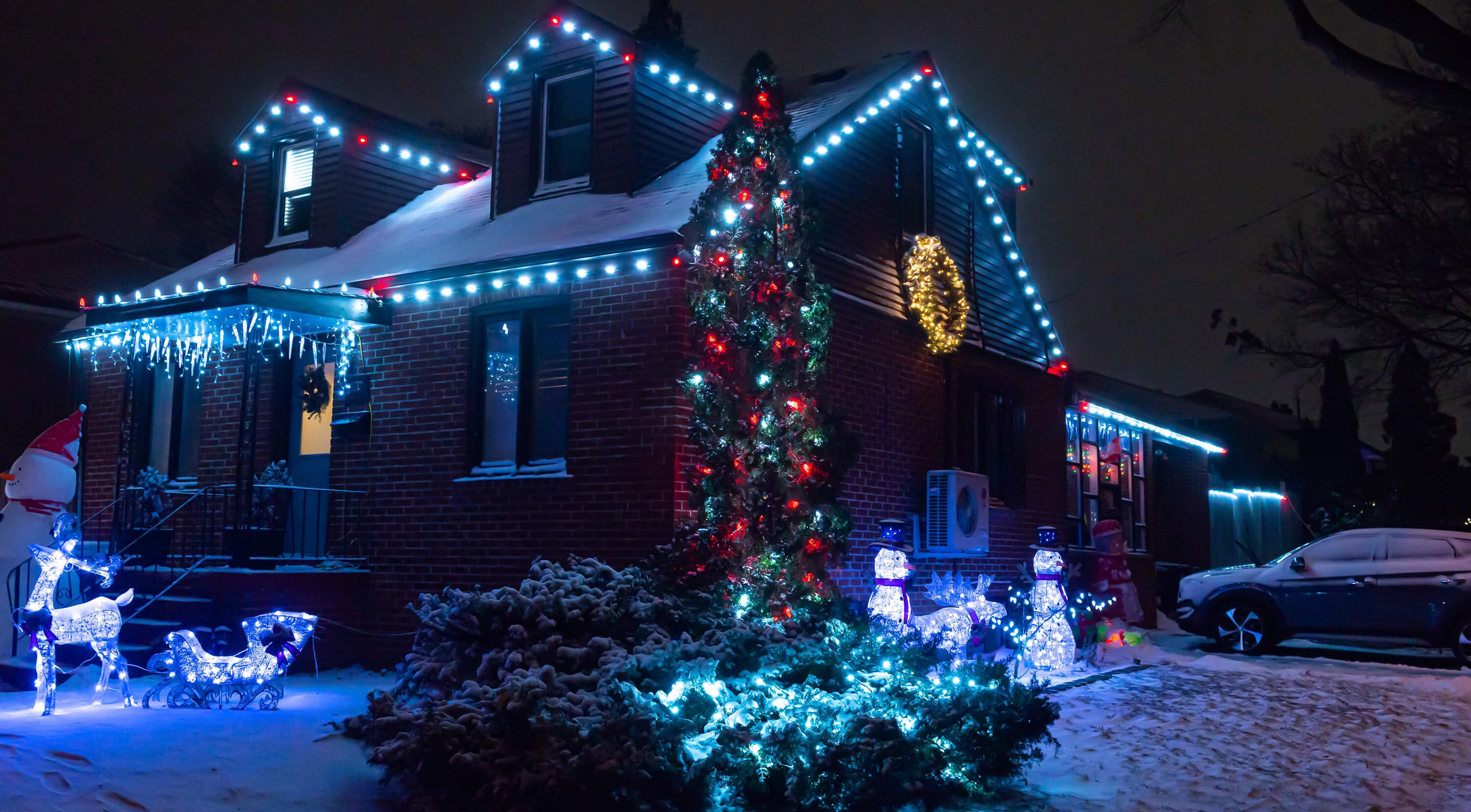 Christmas lights installation in Burlington