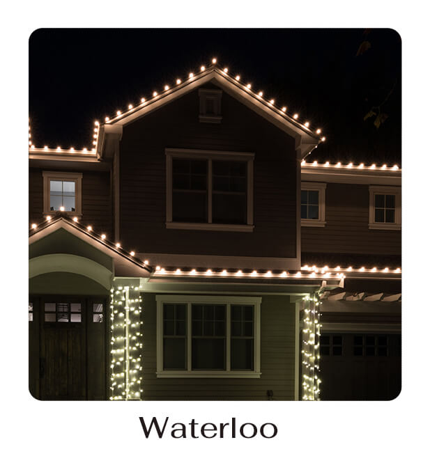 Polaroid image of the Christmas lights installation in Waterloo